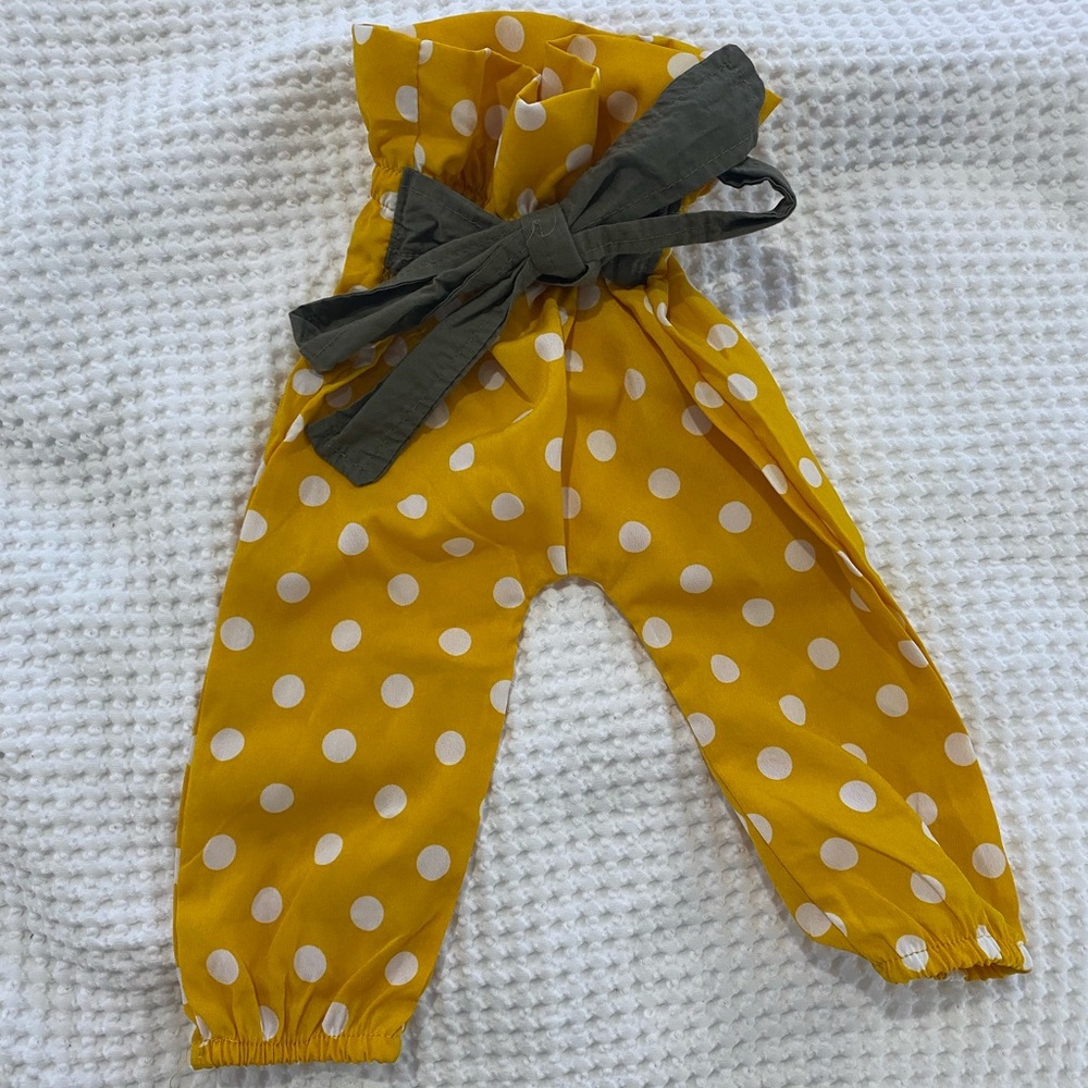 Adorable High Waisted Polka Dot Pants 6M